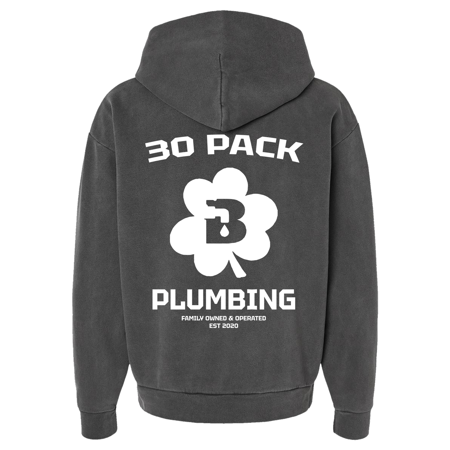 30 Pack Plumbing Faded Black Heavyweight Hoodie