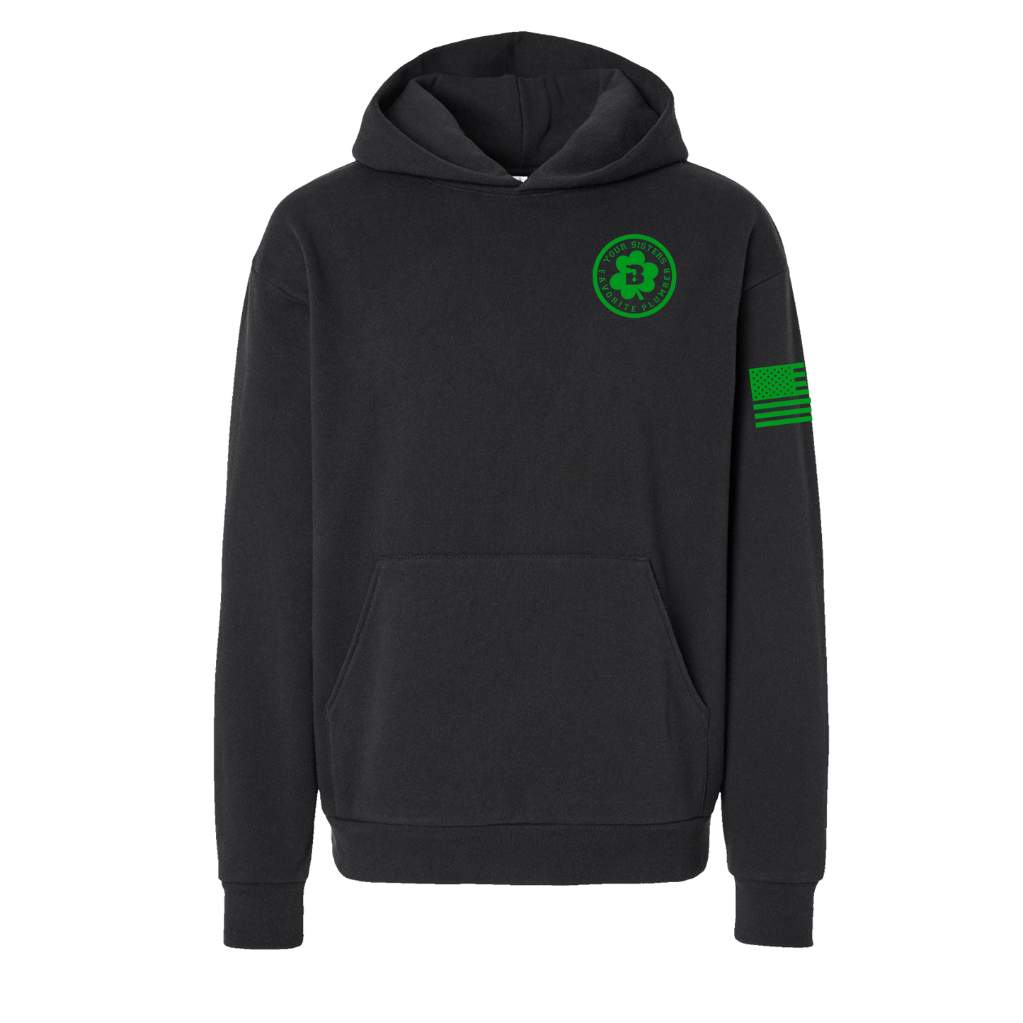 Your Sisters Favorite Plumber Black Heavyweight Hoodie