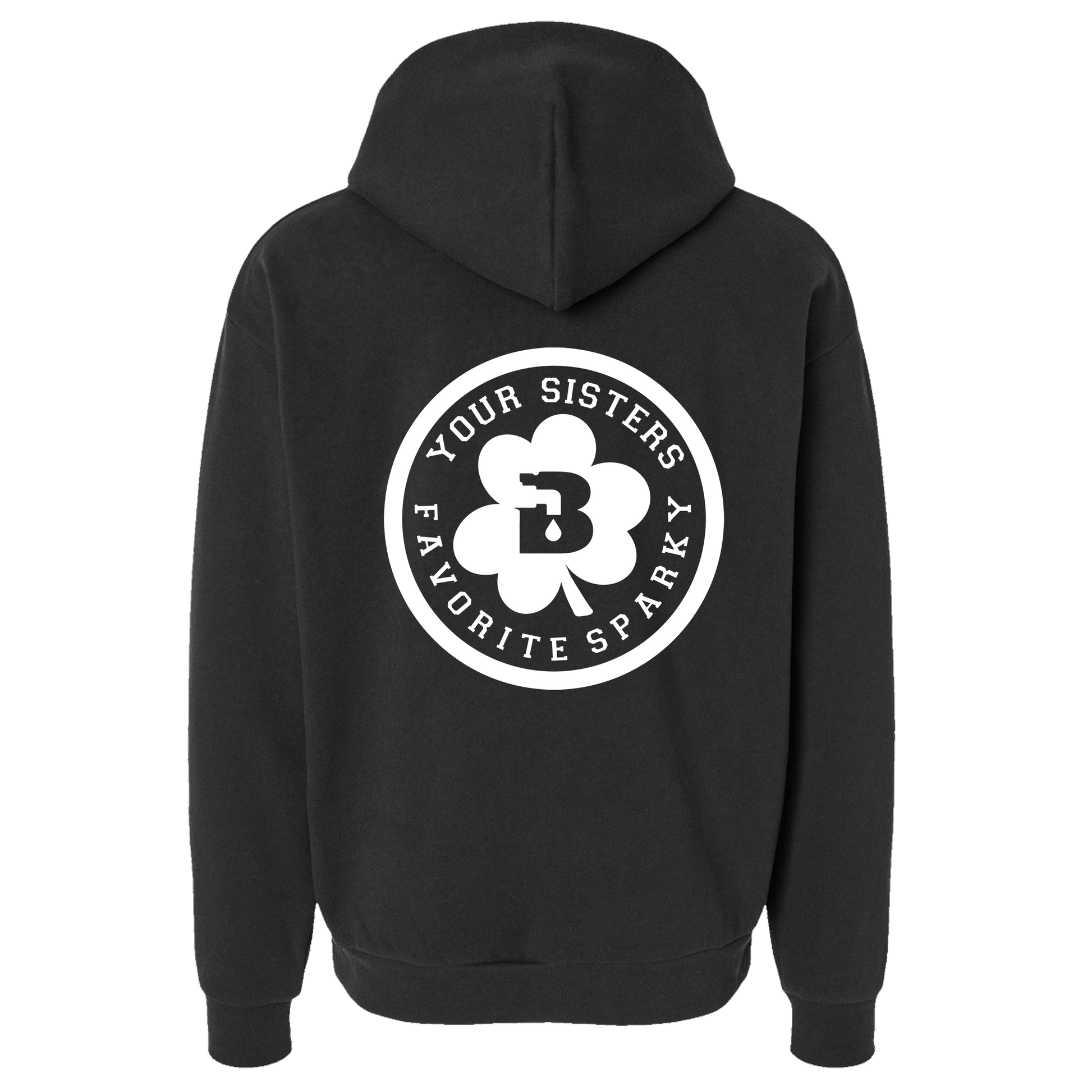 Your Sisters Favorite Sparky Black Hoodie