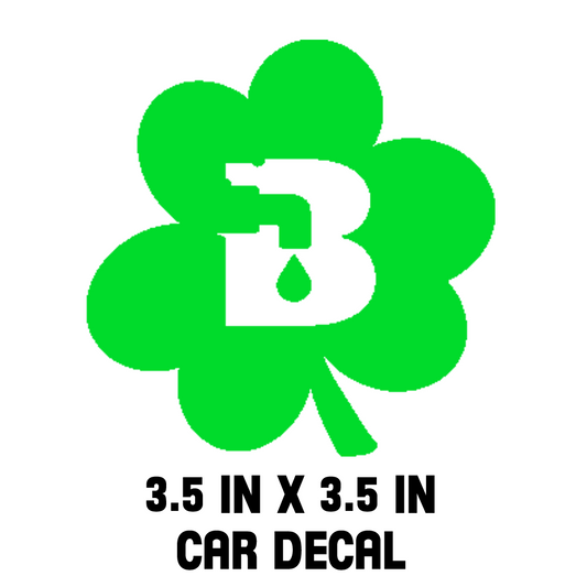 Boston Plumbing Monstah Clover Car Decal