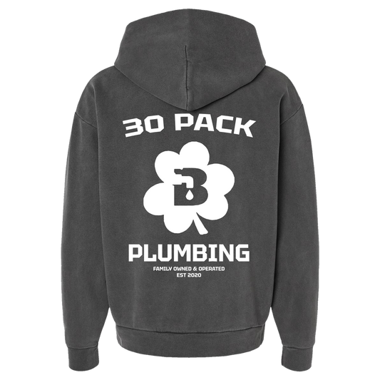30 Pack Plumbing Faded Black Heavyweight Hoodie