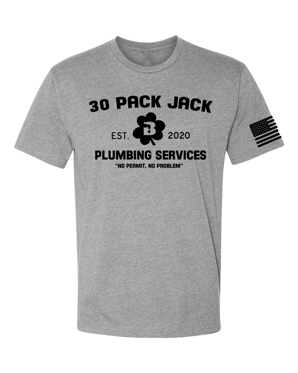 30 Pack Jack Plumbing Services Gray Tee