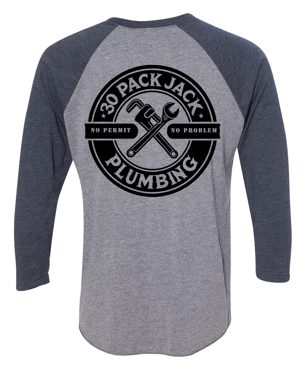 30 Pack Plumbing Navy Three Quarter Tee