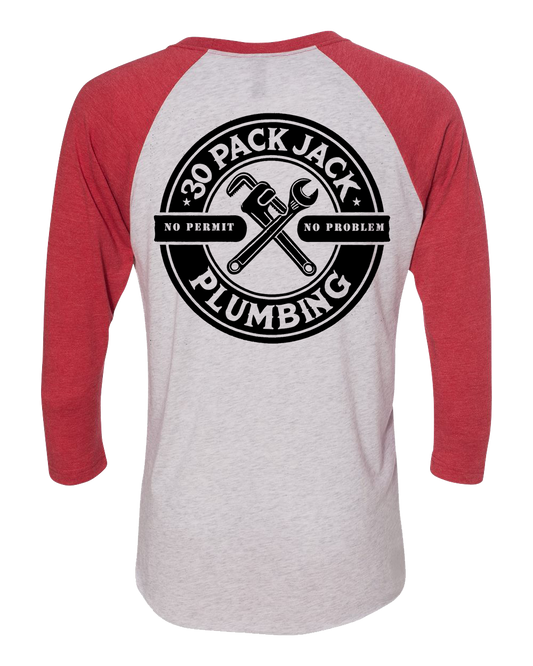 30 Pack Plumbing Red Three Quarter Tee