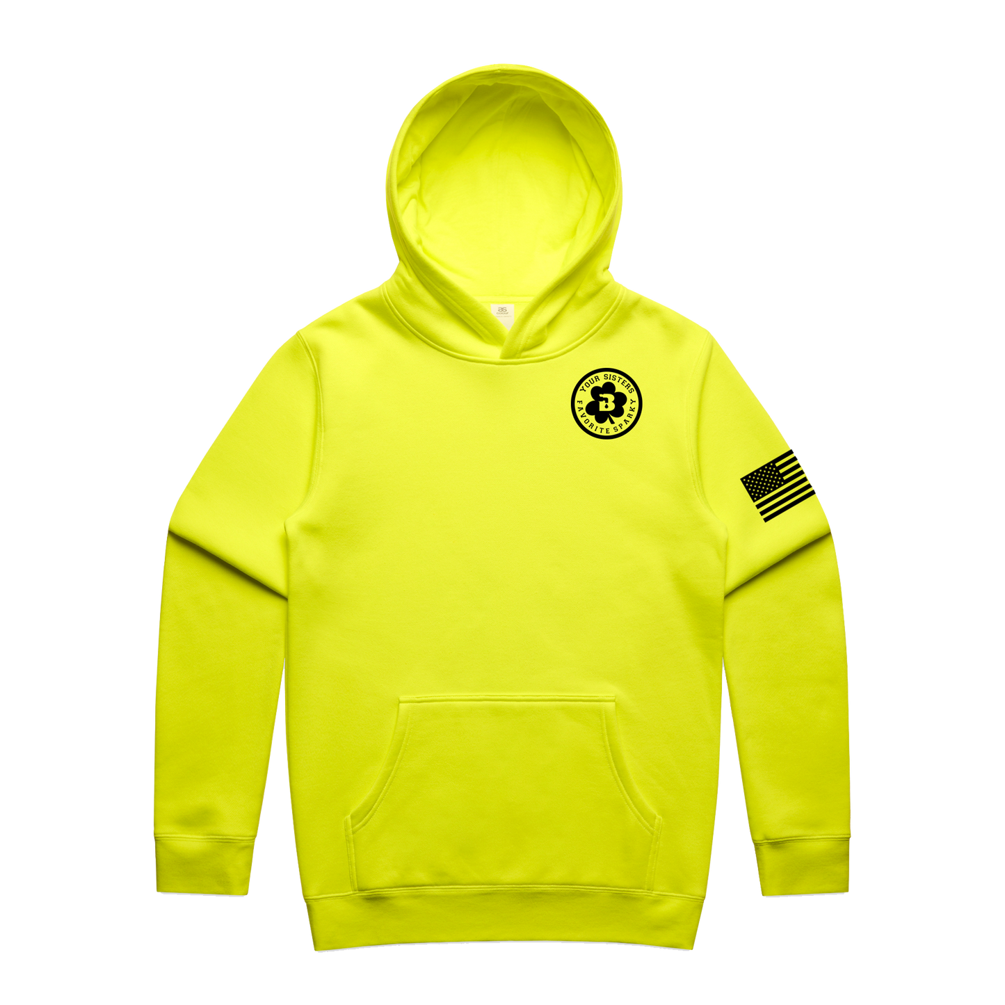 Your Sisters Favorite Sparky Safety Yellow Hoodie