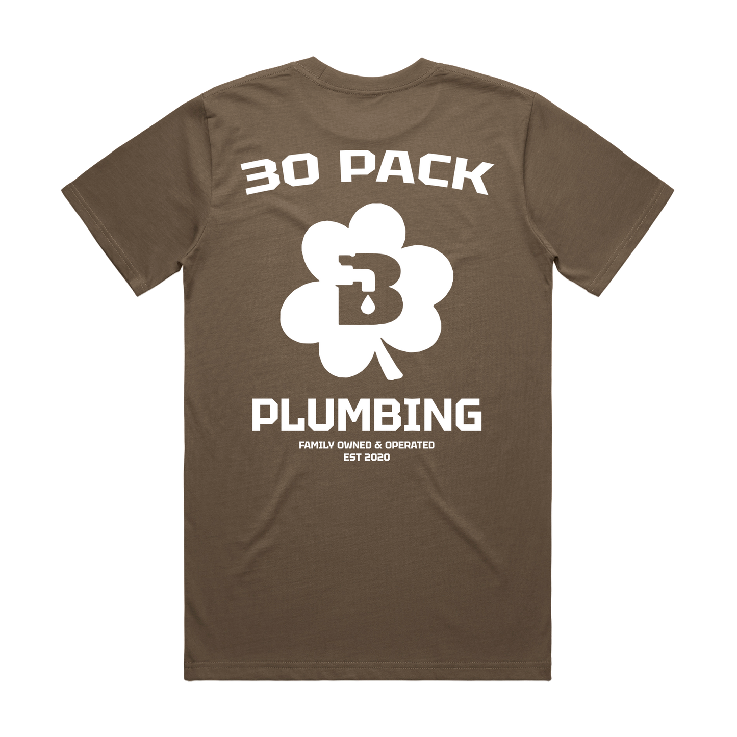 30 Pack Plumbing Brown Heavyweight Tee