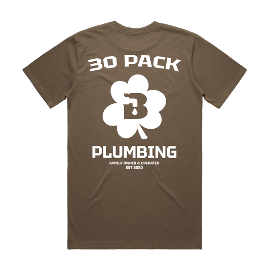 30 Pack Plumbing Brown Heavyweight Tee