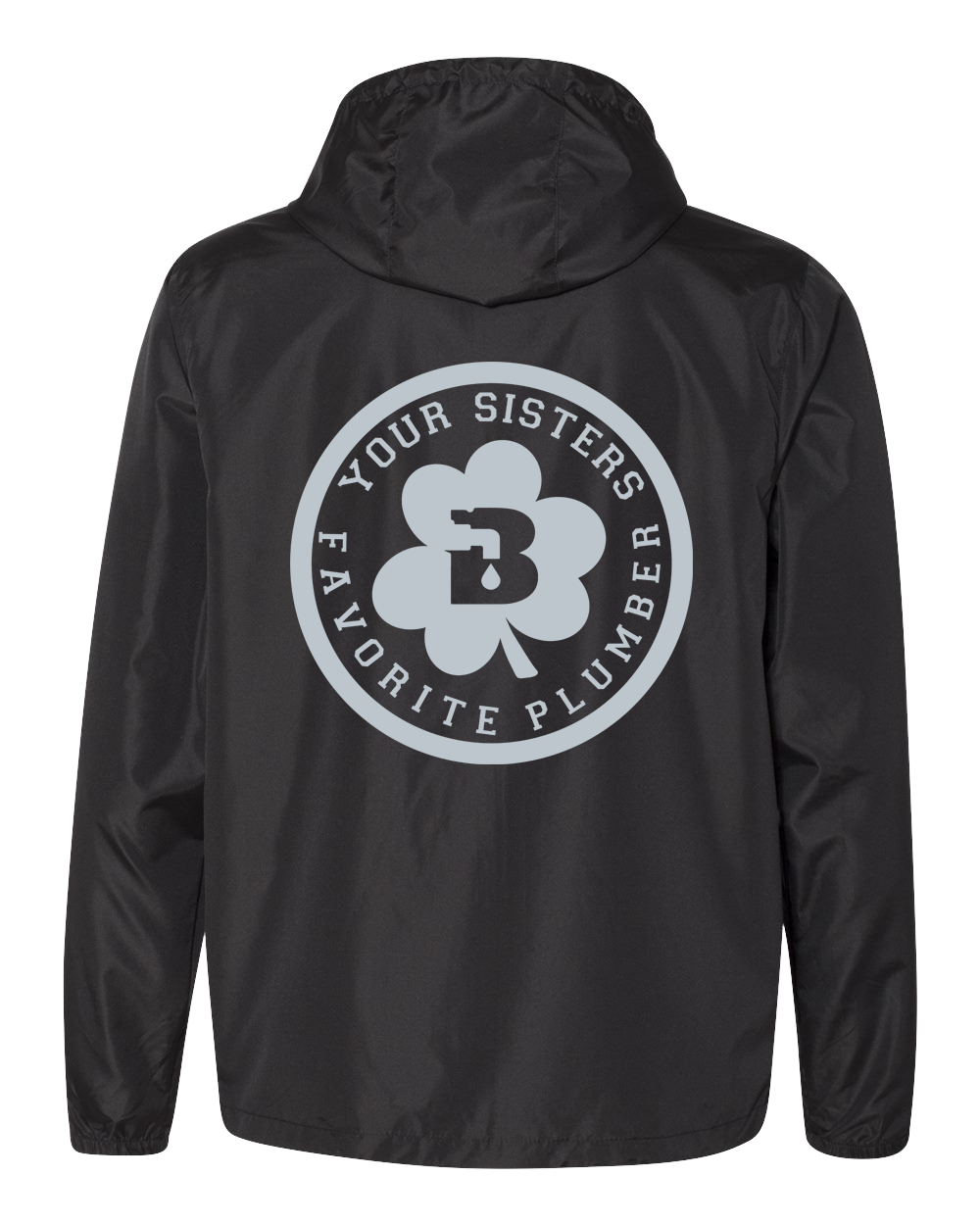 Your Sisters Favorite Black Windbreaker - Reflective Logo