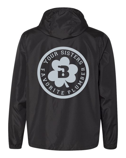 Your Sisters Favorite Black Windbreaker - Reflective Logo