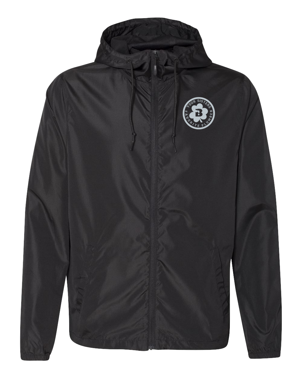 Your Sisters Favorite Black Windbreaker - Reflective Logo