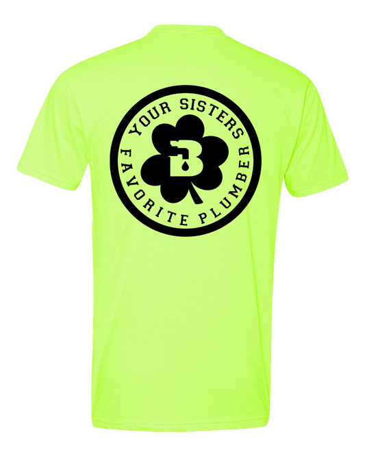 Your Sisters Favorite Plumber Safety Yellow Tee