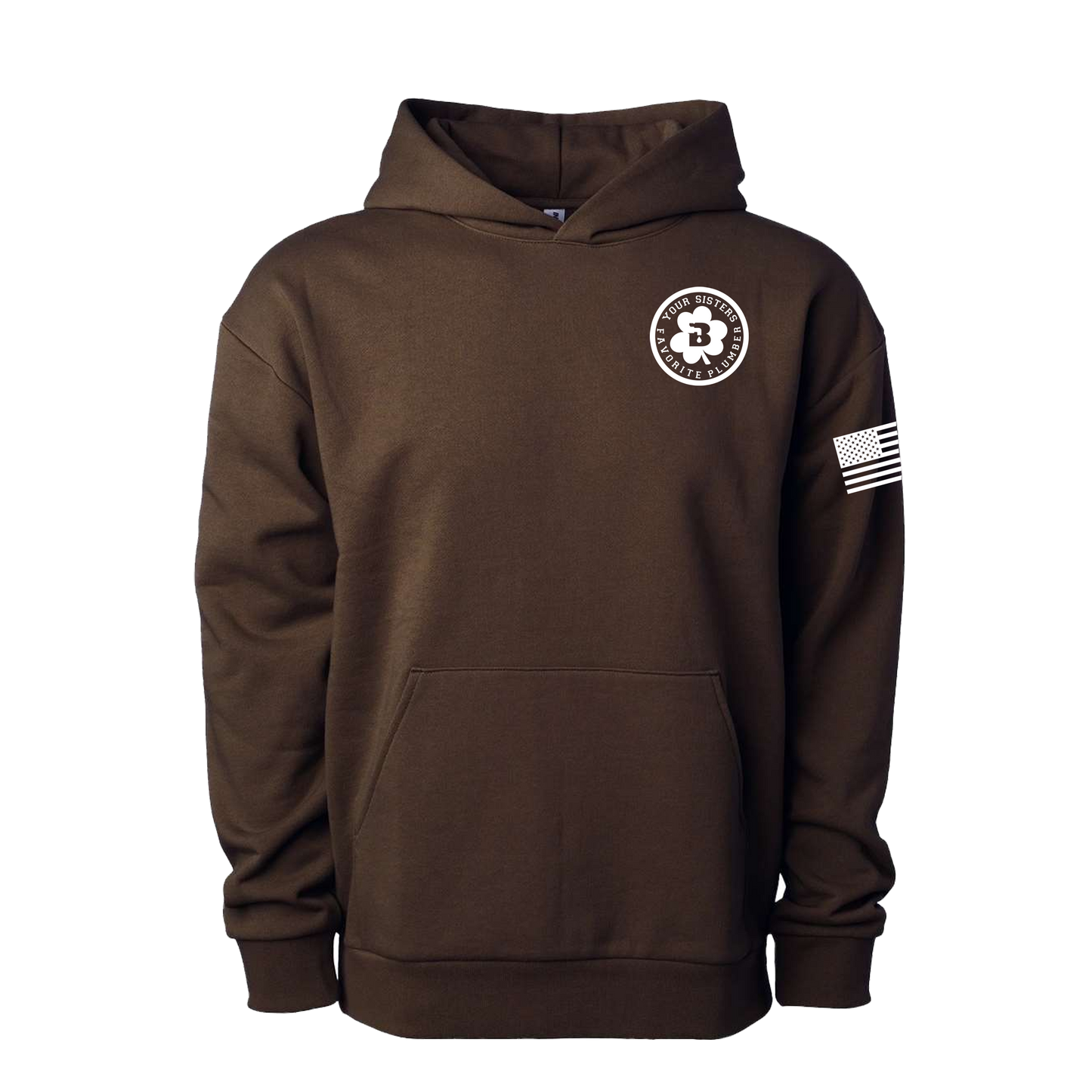 Your Sisters Favorite Plumber Brown Heavyweight Hoodie