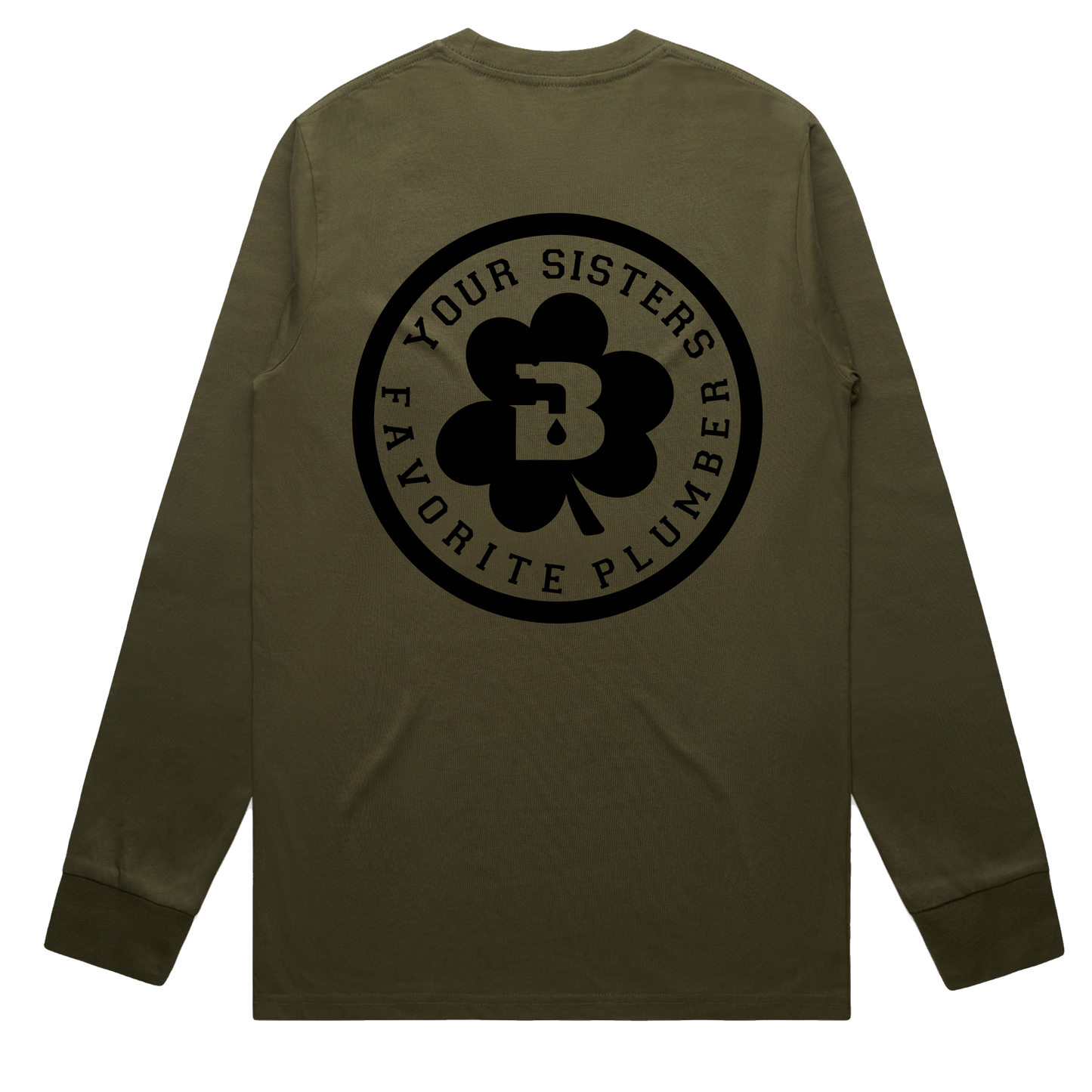 30 Pack Plumbing Relaxed Fit Olive LS Tee