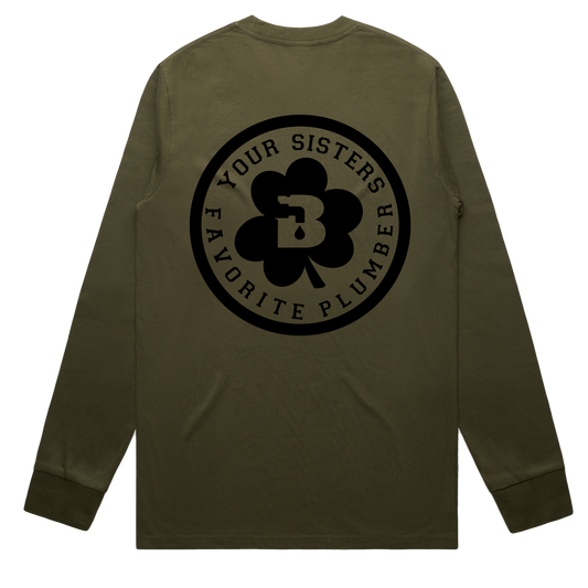 30 Pack Plumbing Relaxed Fit Olive LS Tee