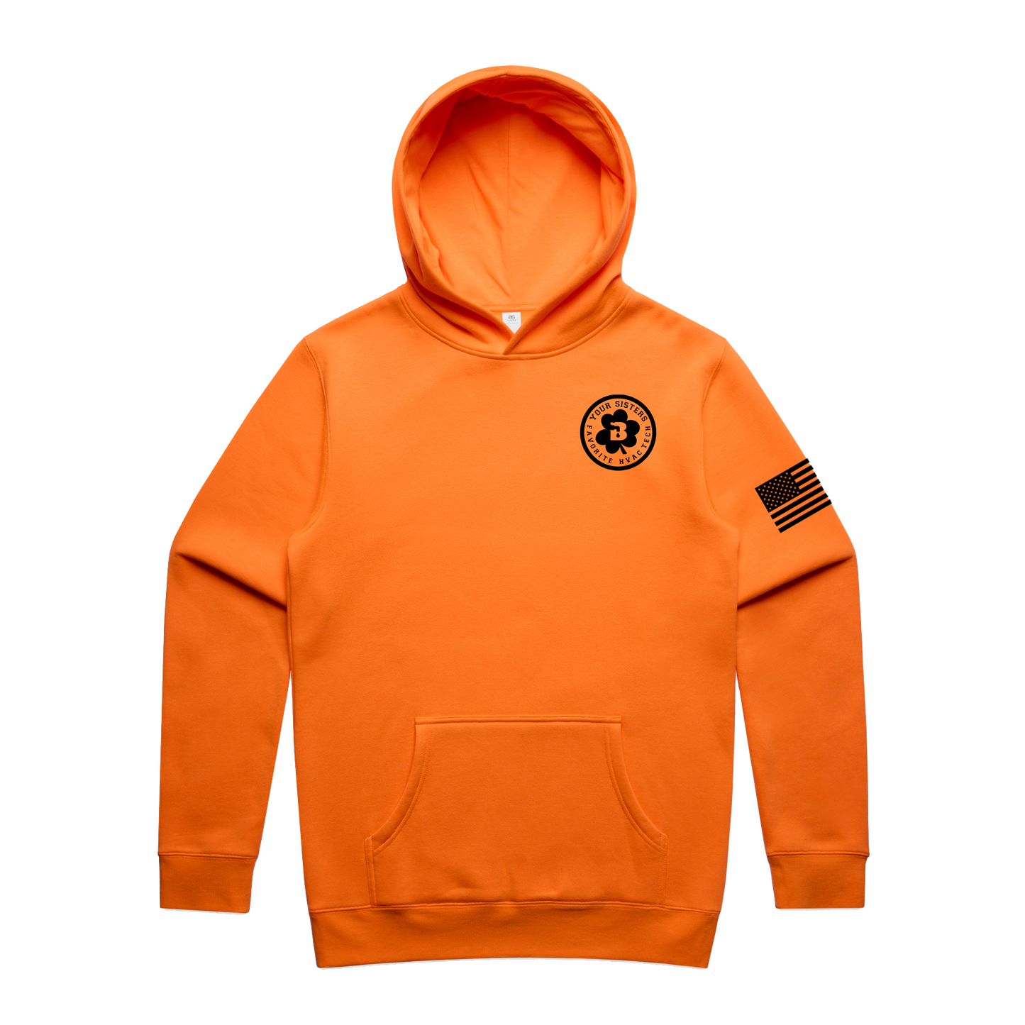 Your Sisters Favorite HVAC Tech Safety Orange Hoodie