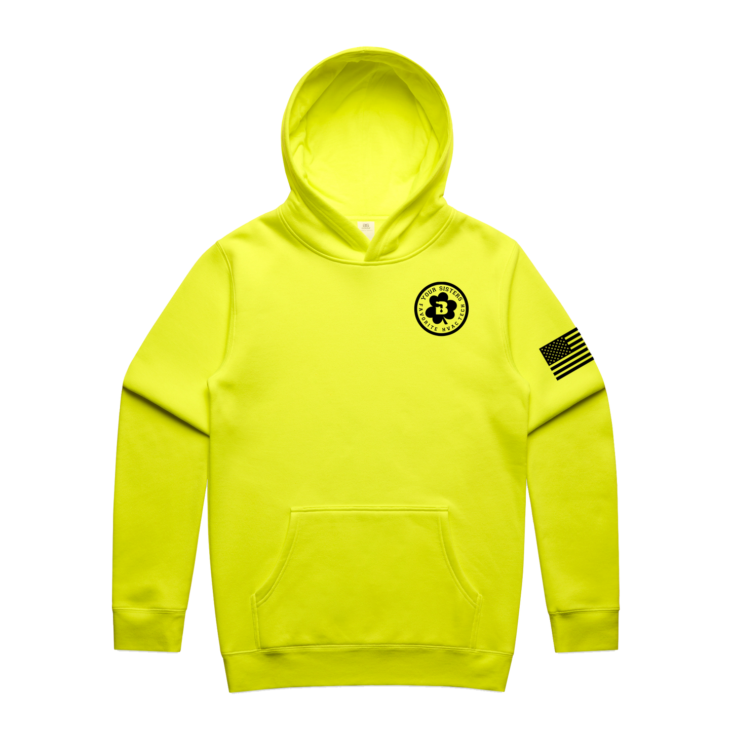 Your Sisters Favorite HVAC Tech Safety Yellow Hoodie