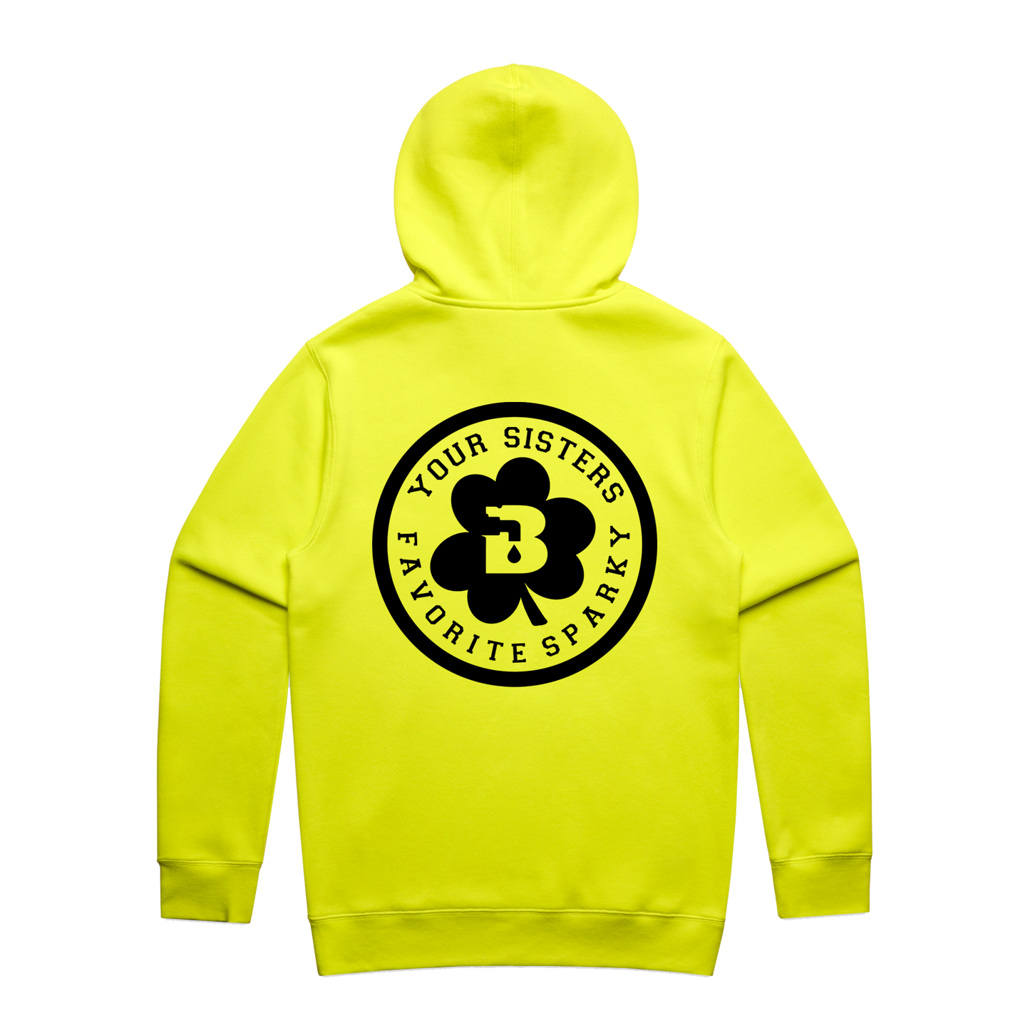 Your Sisters Favorite Sparky Safety Yellow Hoodie